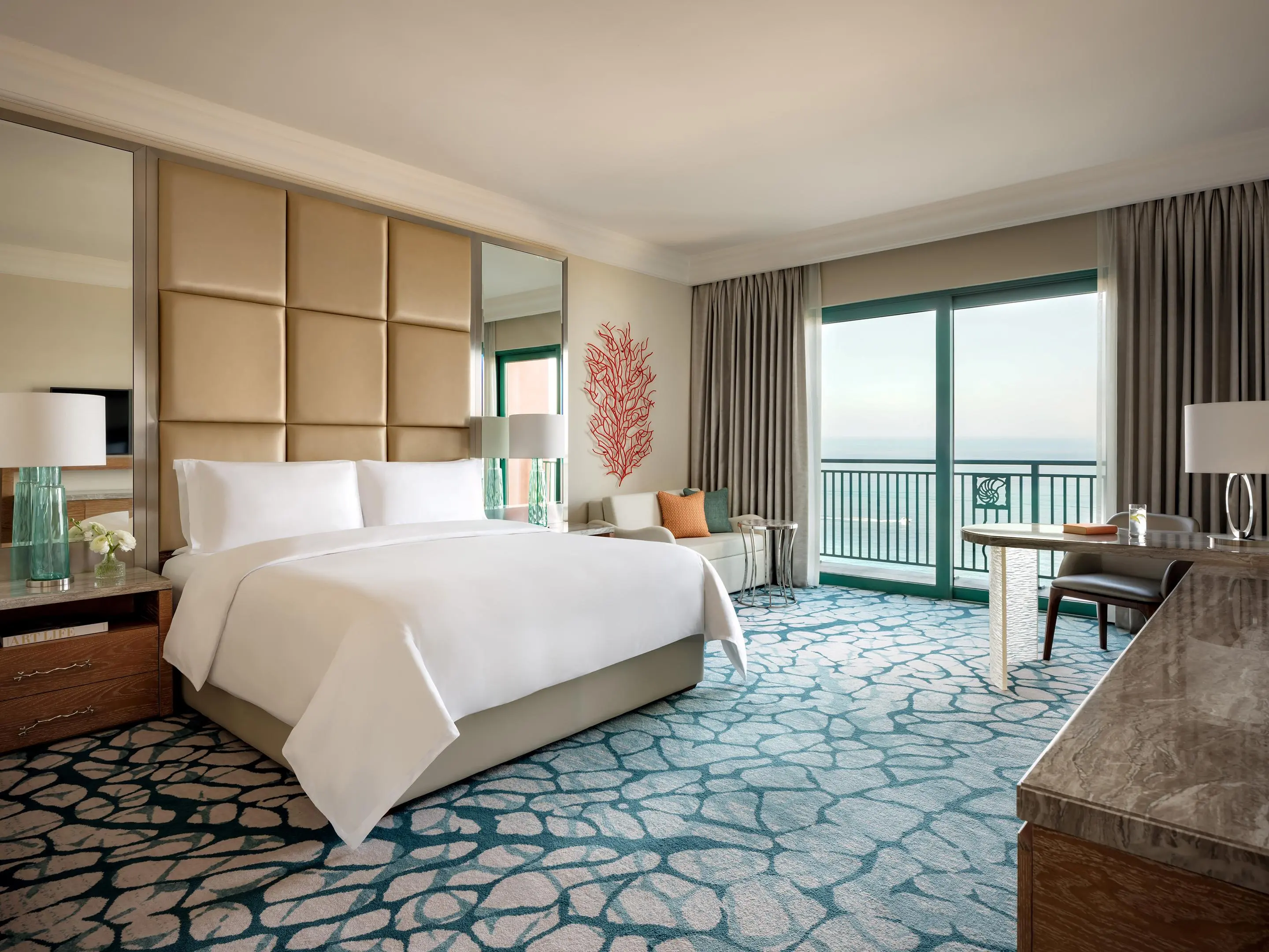 Ocean View King Bedroom at Atlantis The Palm with Arabian Gulf vistas