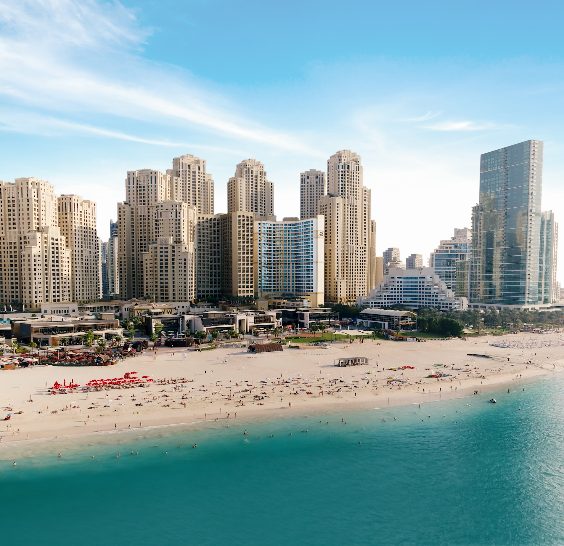 JA Ocean View Hotel Dubai - Modern beachfront exterior at Jumeirah Beach Residence