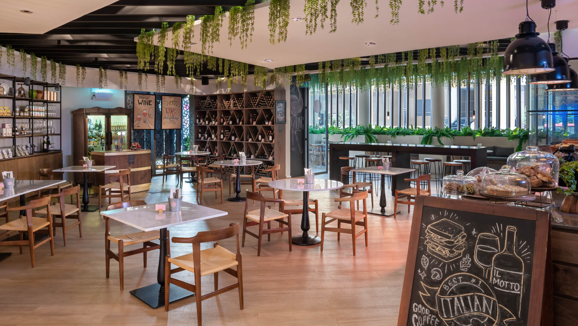 IL Motto Italian Restaurant & Delicatessen interior at JA Ocean View Hotel