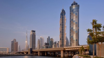 JW Marriott Marquis Dubai's iconic twin towers along Sheikh Zayed Road