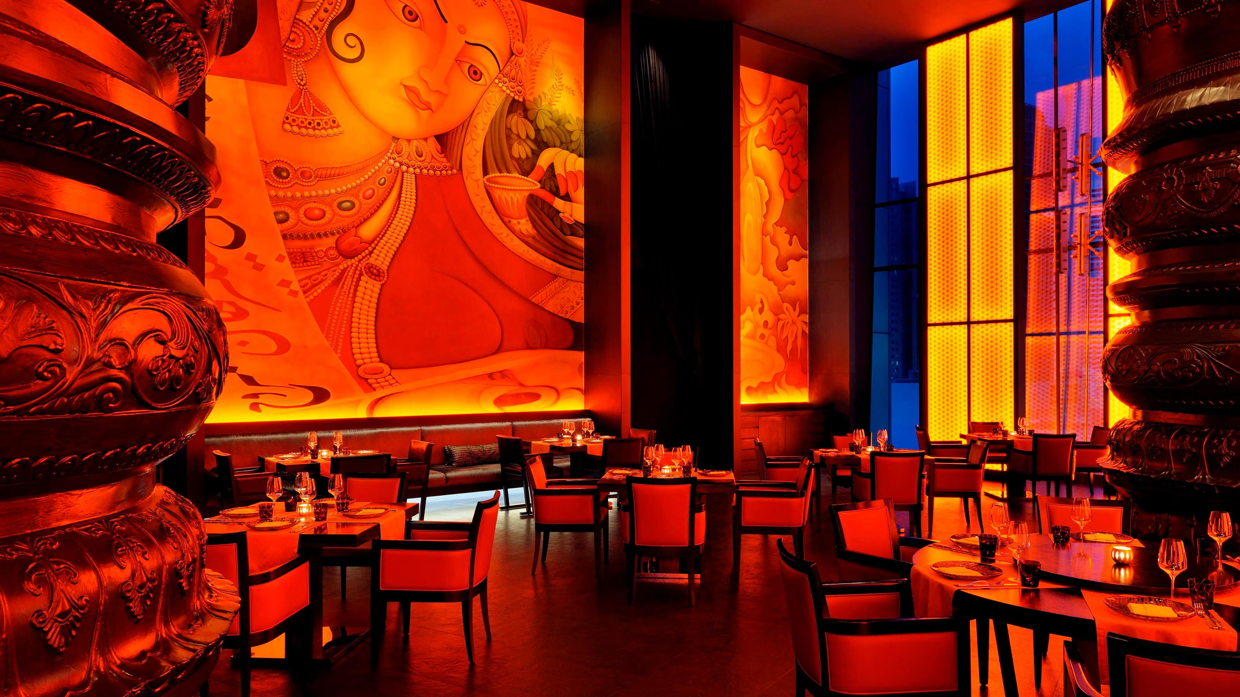 Rang Mahal Indian restaurant at JW Marriott Marquis Dubai showcasing authentic cuisine