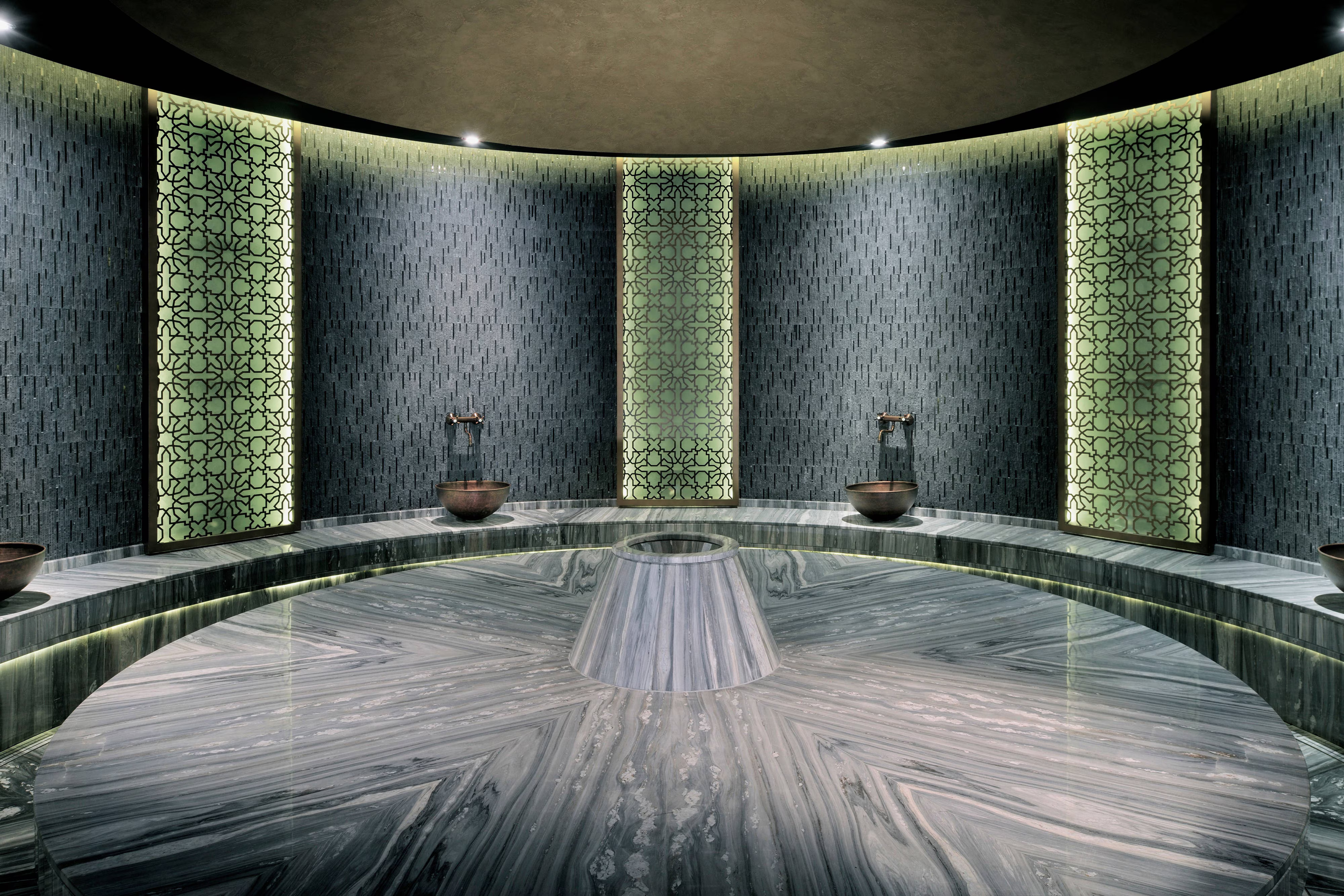 Traditional Hammam treatment room at Saray Spa in JW Marriott Marquis Dubai