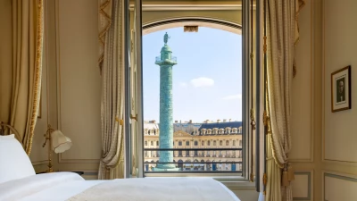 View of Place Vendôme from the Charlie Chaplin Suite at Ritz Paris