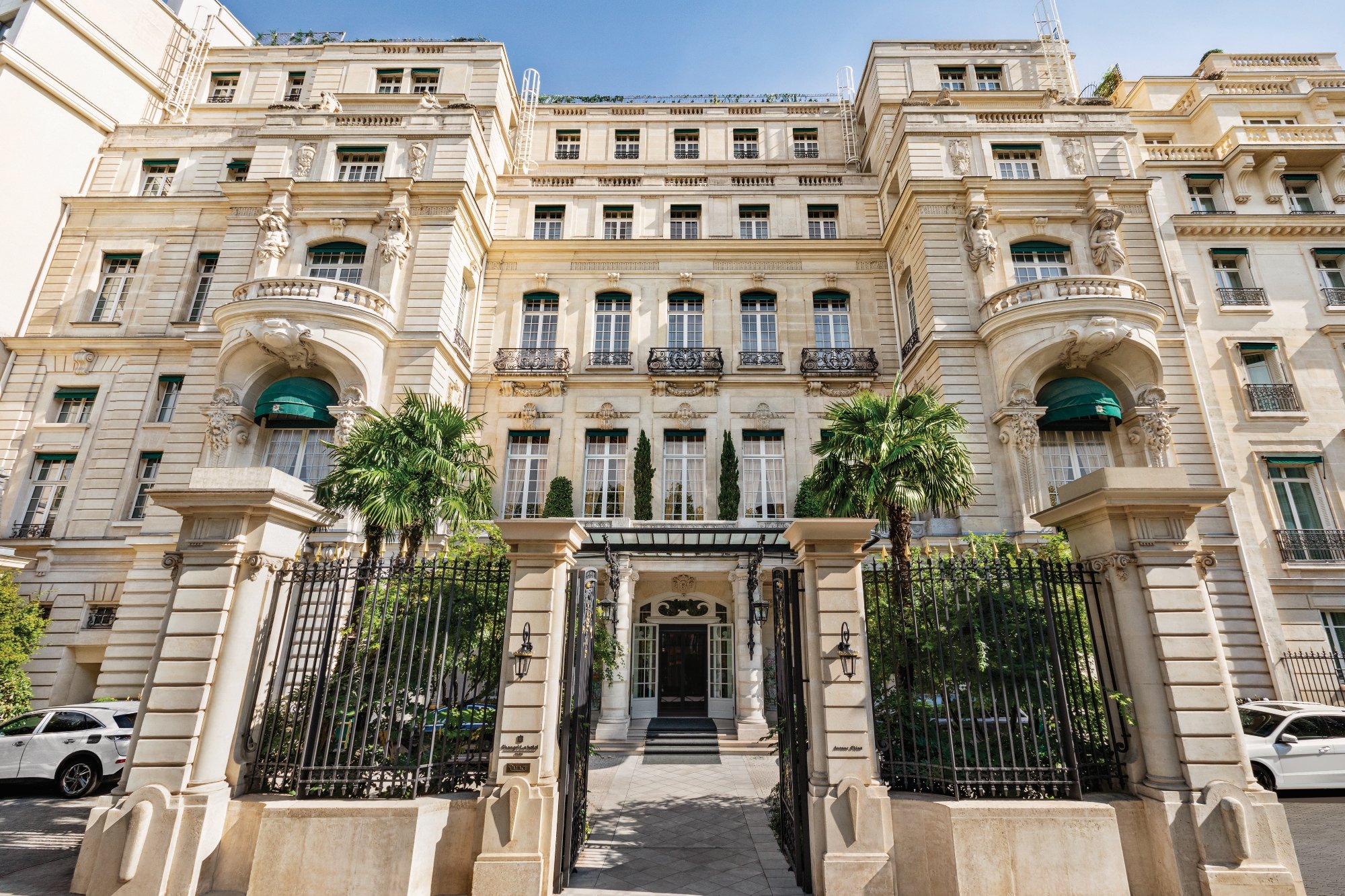 The historic exterior of Shangri-La Paris, formerly the residence of Prince Roland Bonaparte, a designated Historical Monument.