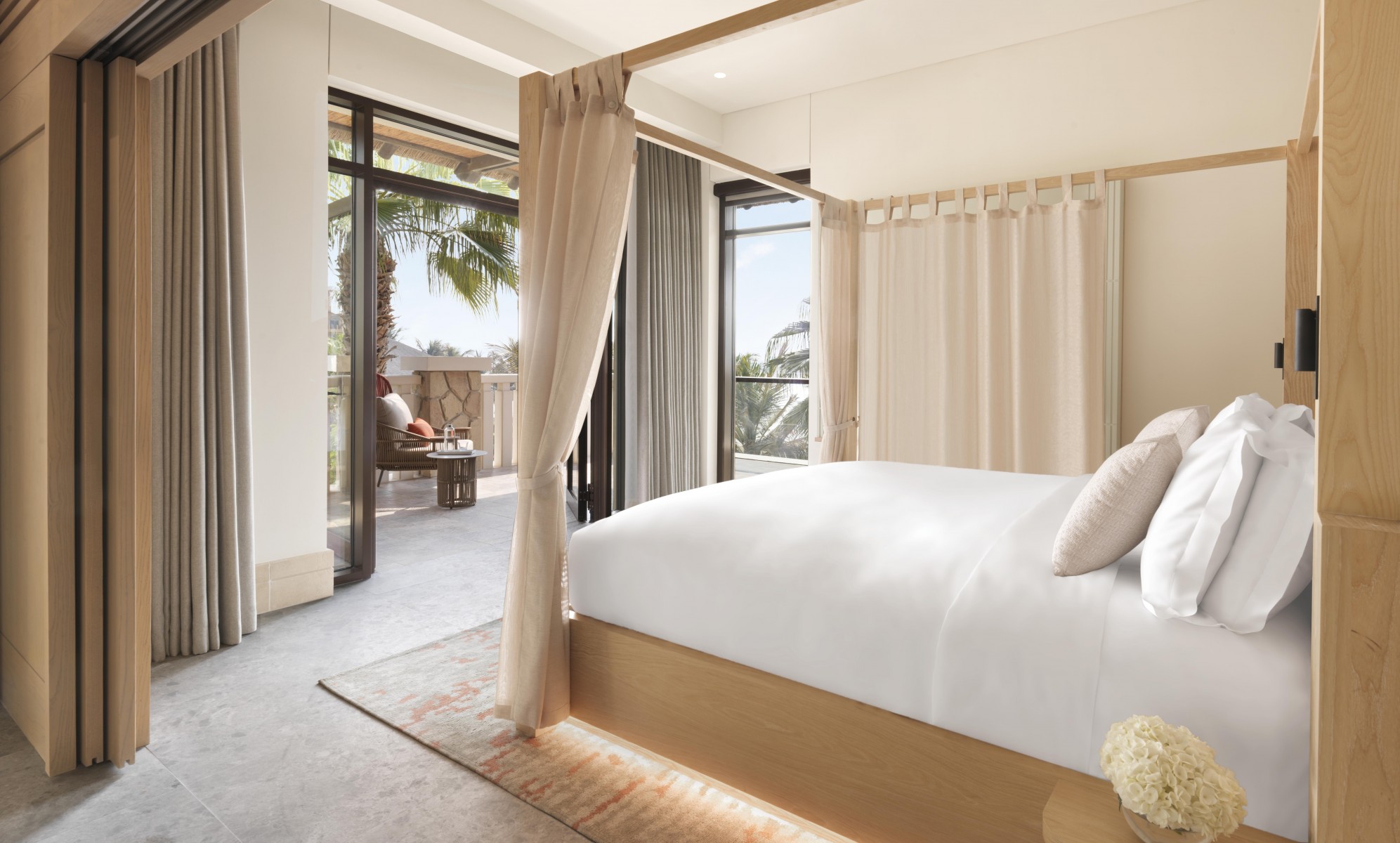 Signature Palm Suites Resort View bedroom at Sofitel Dubai The Palm