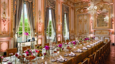 The Grand Salon Bonaparte event space at Shangri-La Paris, showcasing its majestic setting for prestigious gatherings.