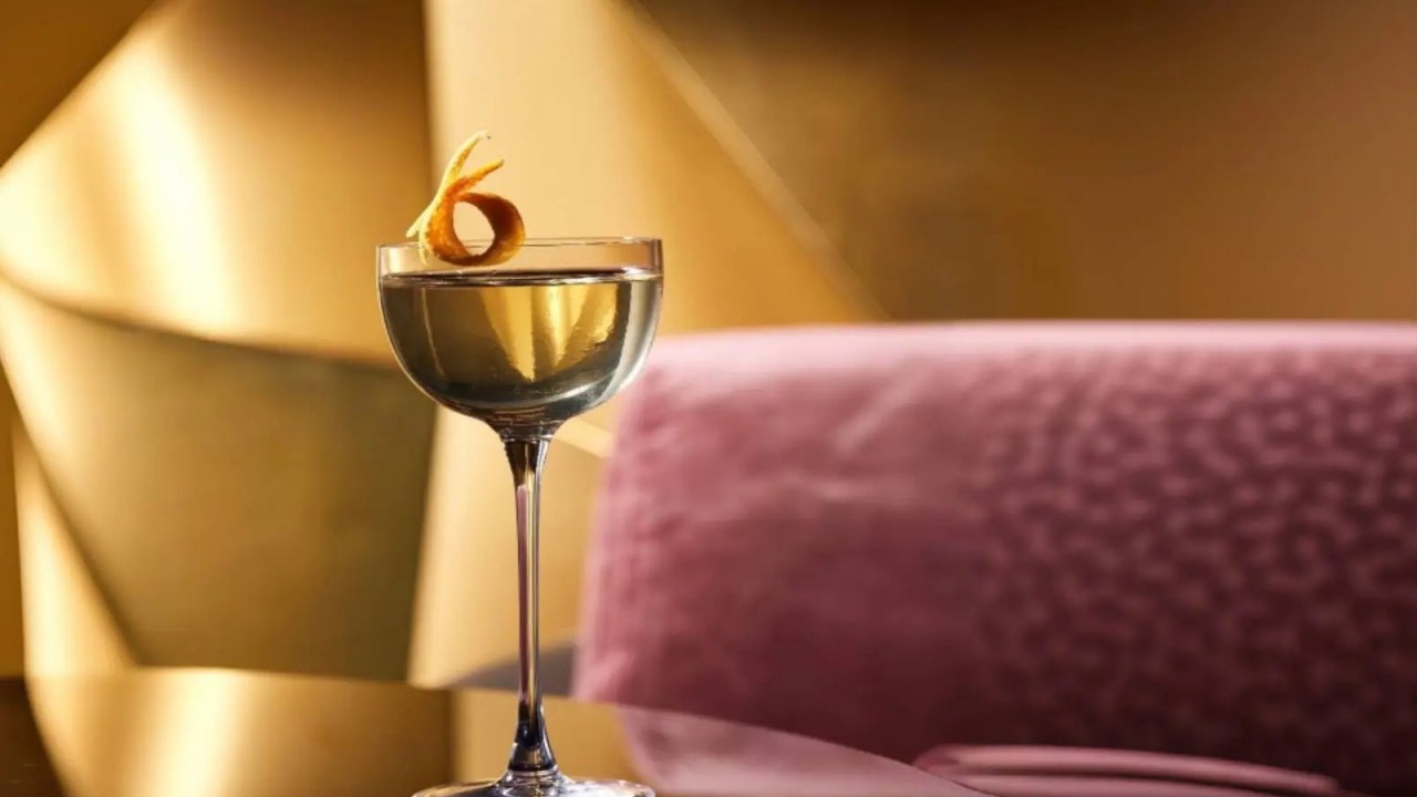 A signature cocktail served in the elegant ambiance of Al Iwan restaurant.