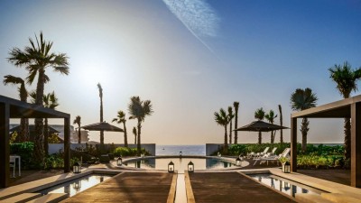 The pool and terrace area of The Bvlgari Villa, the largest accommodation at the resort.