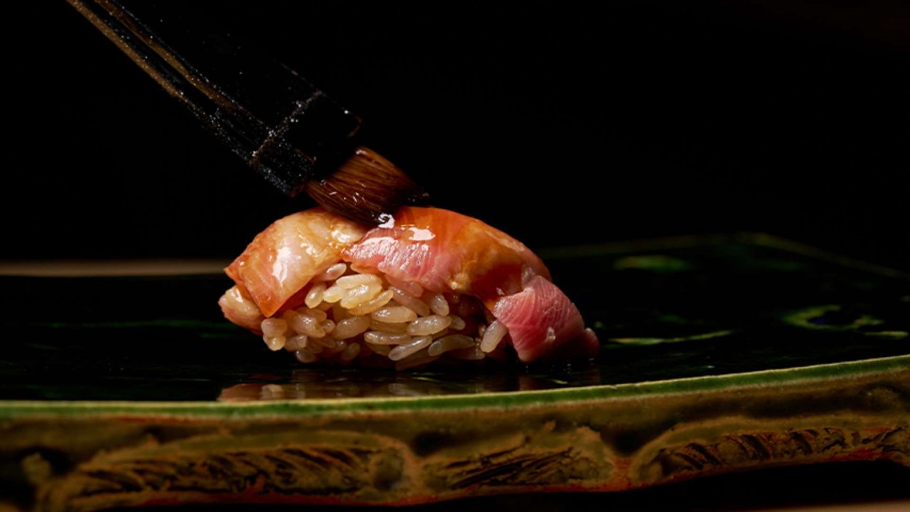 An exquisite dish from Hōseki's omakase menu, crafted by sixth-generation sushi master Chef Masahiro Sugiyama.