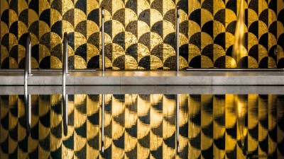 The elegant vitality pool at Bvlgari Spa Dubai, featuring Roman bath-inspired design with contemporary luxury finishes.