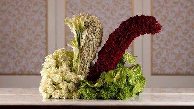 An exquisite floral masterpiece from The Flower Shop at Palazzo Versace Dubai.