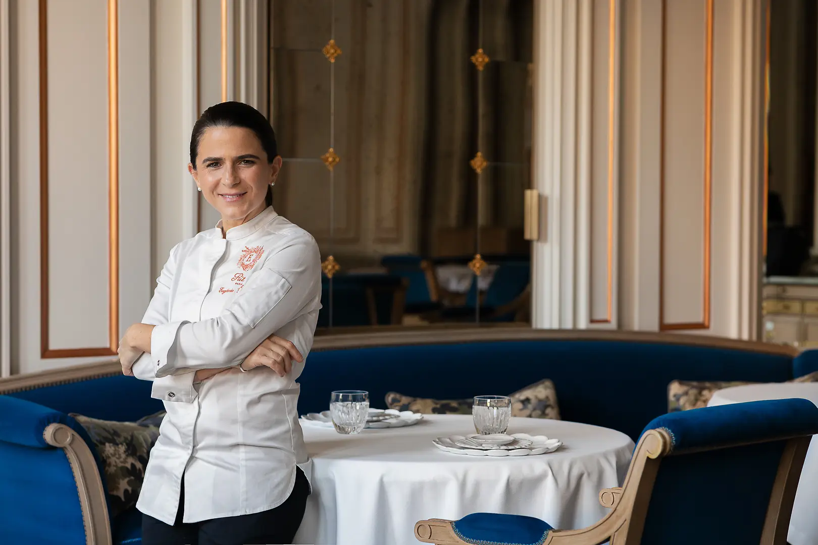 Chef Eugénie Béziat, the visionary behind the Michelin-starred Espadon restaurant.