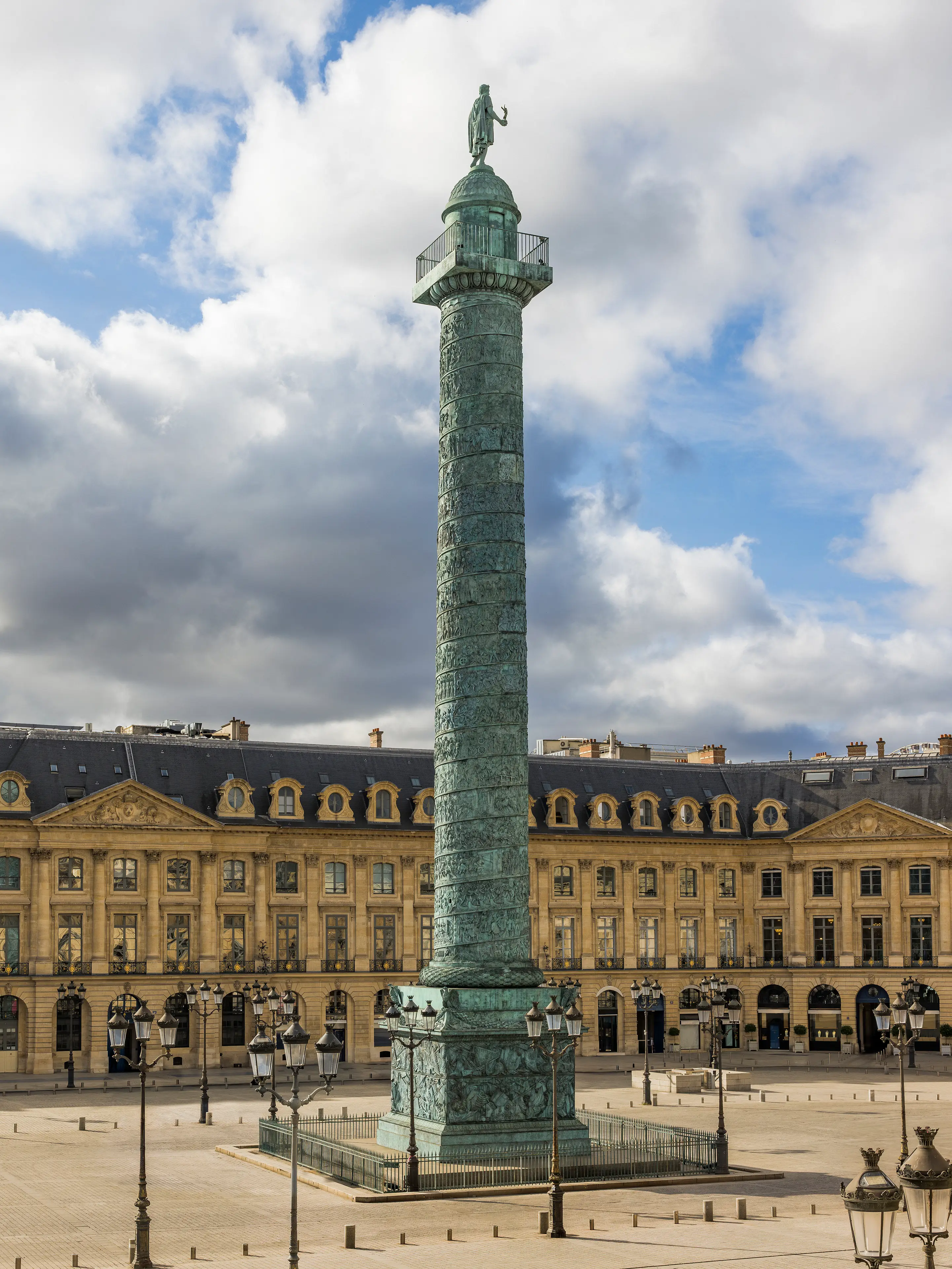 A breathtaking panoramic view of Place Vendôme from the Suite Impériale.