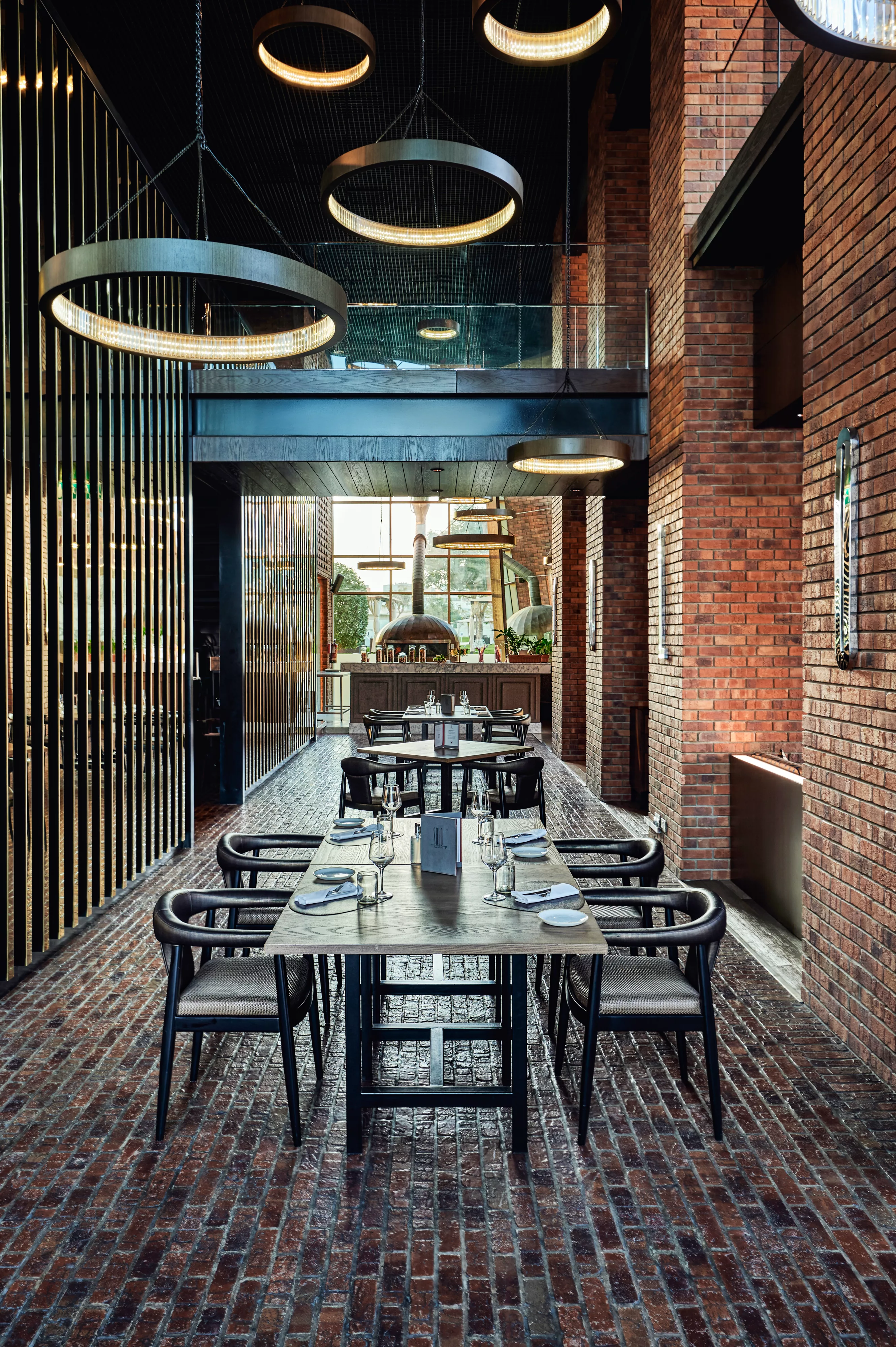 The contemporary and convivial interior of SOLO, serving modern Italian cuisine.