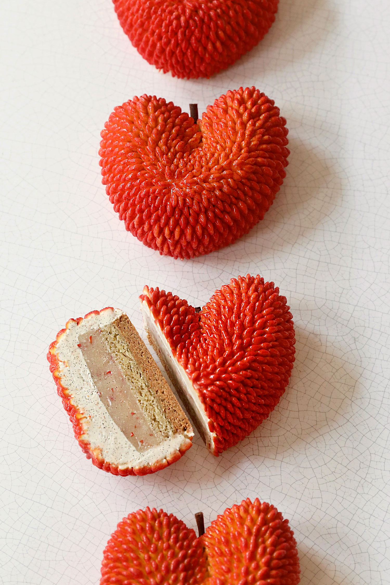 A fruit-shaped pastry by Cédric Grolet at Le Meurice in Paris.
